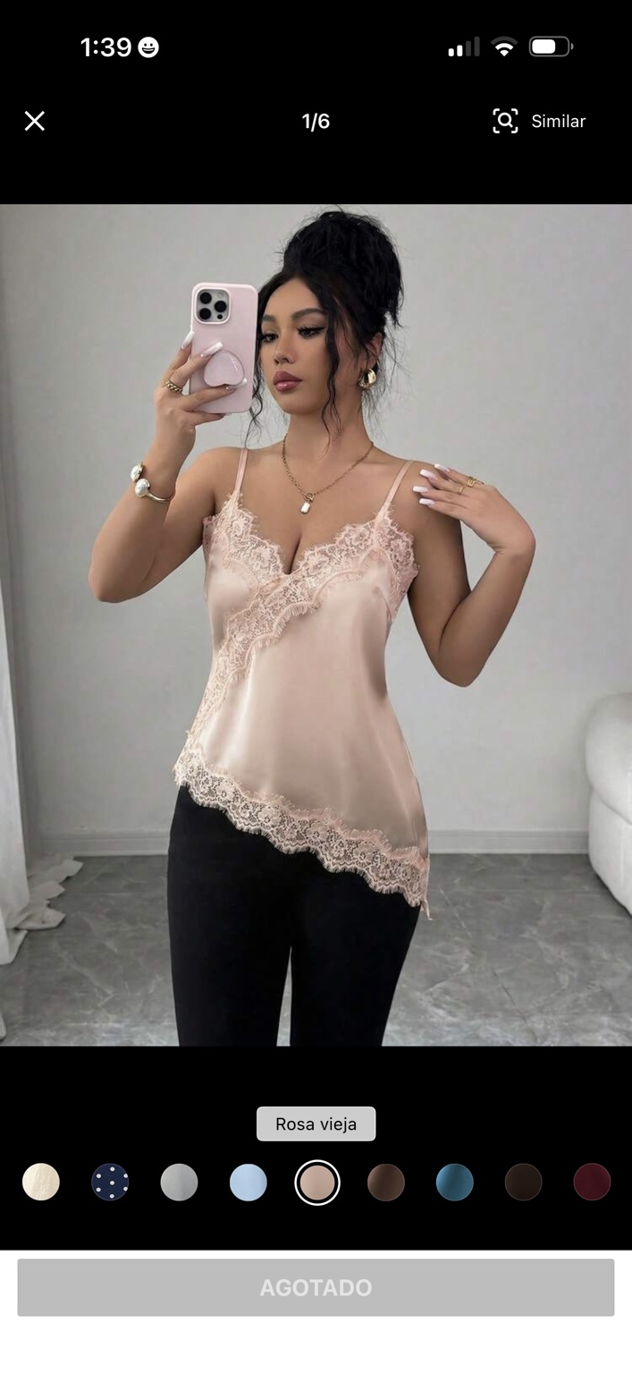 Blusa satinada rosa